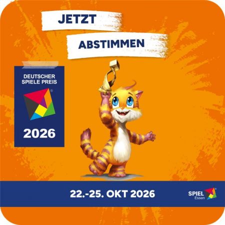 Meeps mit Troph&auml;e und Logo des Deutschen Spiele Preises